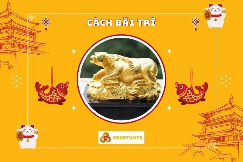 Cách bài trí Trâu vàng phong thủy