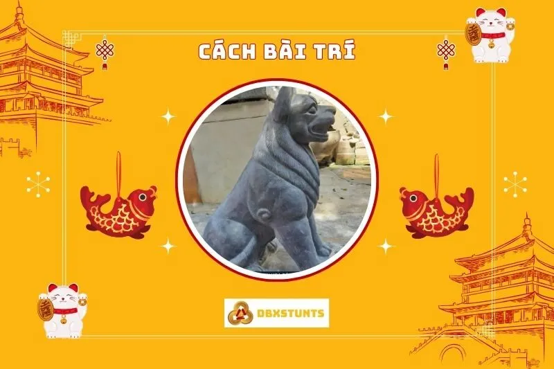 Cách bài trí tượng chó đá phong thủy