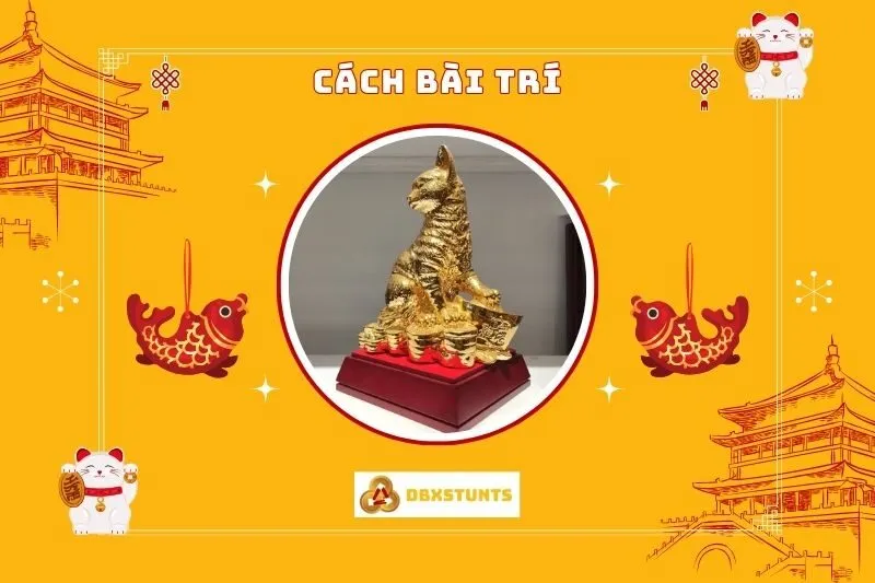 Cách bài trí tượng mèo phong thủy đúng phong thủy